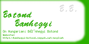 botond banhegyi business card